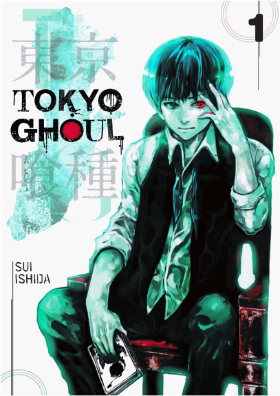Cover of the manga series Tokyo Ghoul with a 50% off promotion.