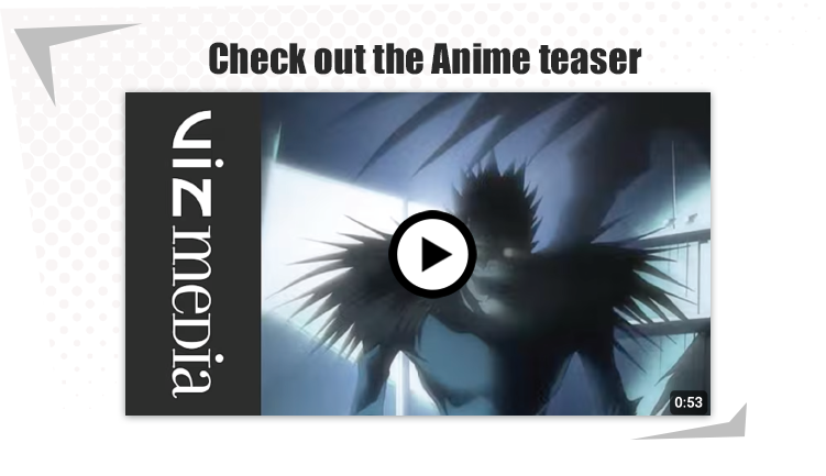 Video teaser thumbnail for the manga Death Note.