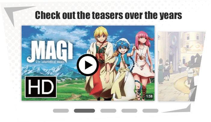Video teaser thumbnail for the manga Magi: The Labyrinth of Magic.